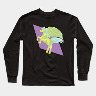 Pegasus on Purple Long Sleeve T-Shirt